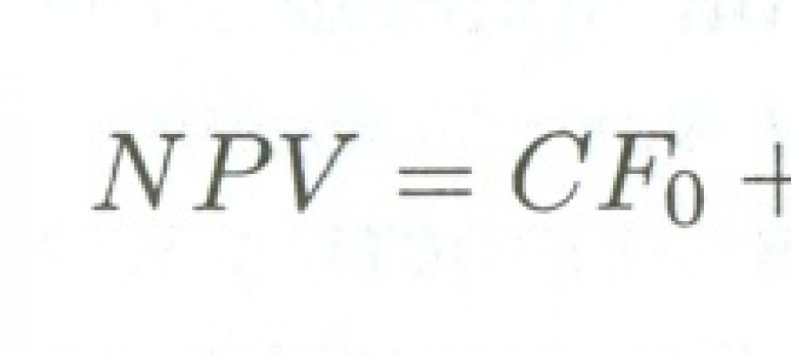 Метод определения чистой приведенной стоимости npv